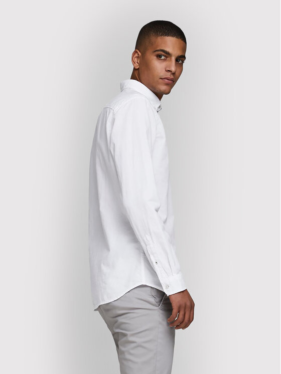 Camicia Summer 12163855 Bianco Slim Fit