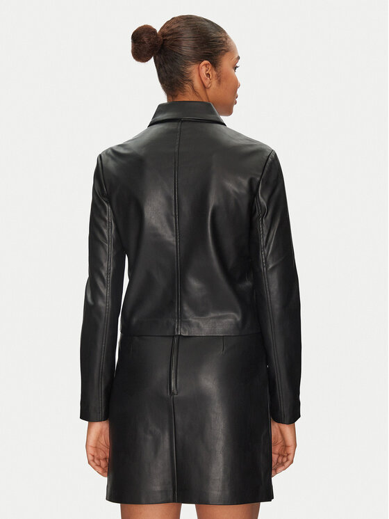 Morgan Morgan Jacke aus Kunstleder 251-GKISS Schwarz Regular Fit