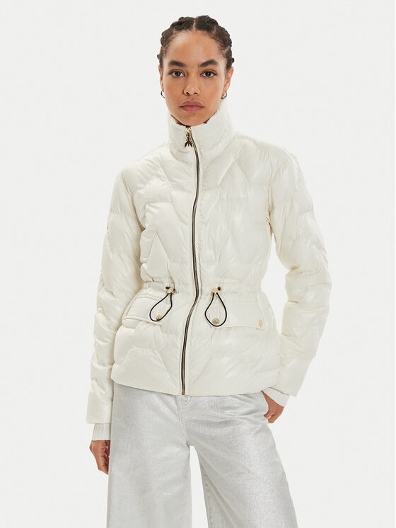 Patrizia Pepe Patrizia Pepe Μπουφάν μεταβατικό 8O0132/A451-W367 Λευκό Regular Fit