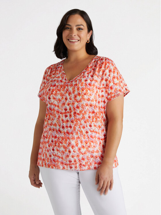 Fiorella Rubino Fiorella Rubino Bluzka 2606T002350N0S1 Pomarańczowy Regular Fit