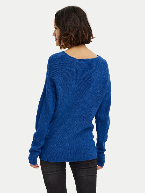 Vero Moda Vero Moda Džemper Crewlefile 10233357 Plava Loose Fit
