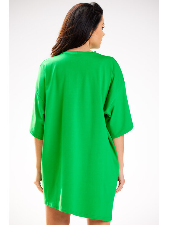 Infinite You Infinite You Sukienka codzienna M252 Zielony Basic Fit