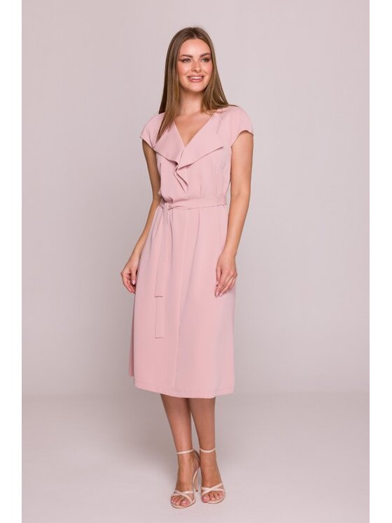 Stylove Stylove Sukienka codzienna S411 Różowy A-Line Fit
