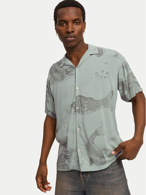Jack & Jones Jack & Jones Koszula Jeff 12268465 Zielony Relaxed Fit