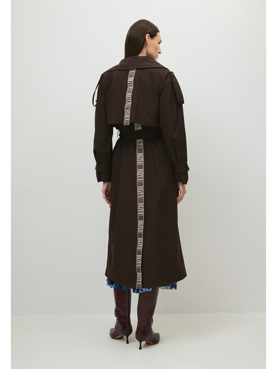 BIZUU BIZUU Trencz RACHELLA OVERSIZED TRENCH COAT Brązowy Standard Fit