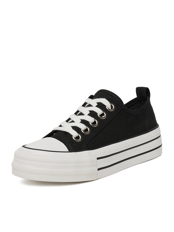 DeeZee DeeZee Sneakers aus Stoff AM25234-D Schwarz