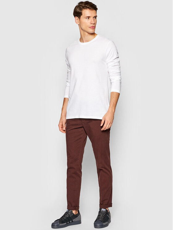 United Colors Of Benetton United Colors Of Benetton Marškinėliai ilgomis rankovėmis 3U53J1F05 Balta Relaxed Fit