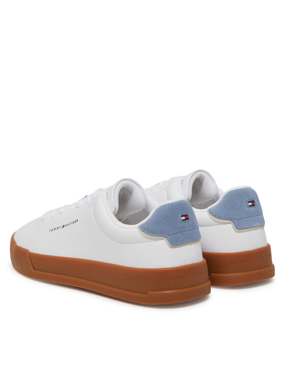 Tommy Hilfiger Tommy Hilfiger Sneakersy Th Court Lth Detail Ess FM0FM05367 Biały