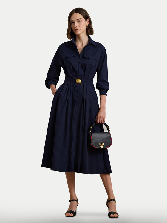 LAUREN RALPH LAUREN Košeľové šaty 250957121001 Tmavomodrá Regular Fit