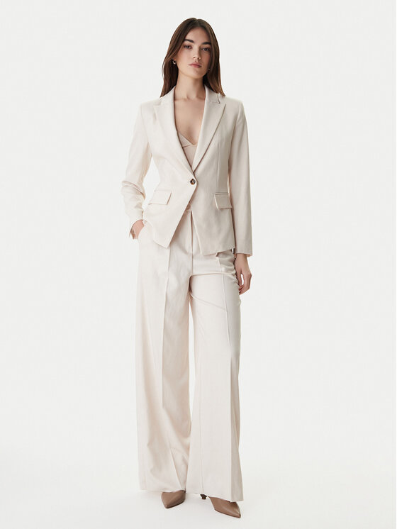 Marella Marella Švarkas Slogan1 2615041211 Écru Slim Fit