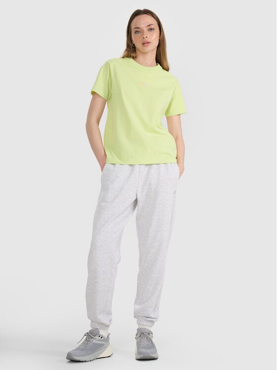 4F 4F T-Shirt FOB SUMMER Żółty jasny Oversize