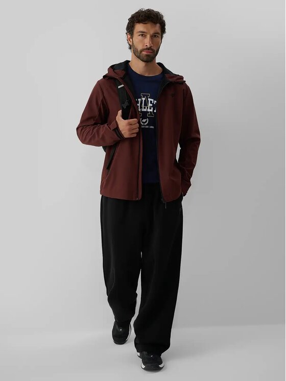 4F 4F Kurtka softshell 4FWAW26TSOFM608-60S Czerwony Regular Fit