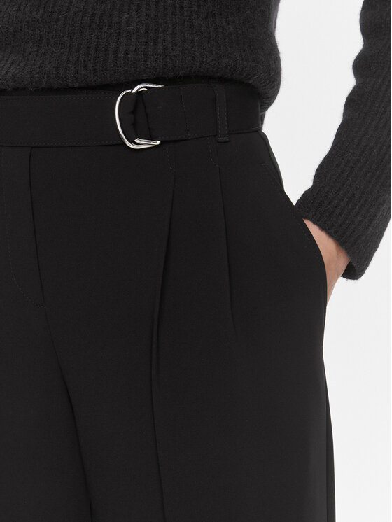 BOSS Boss Medžiaginės kelnės Tapiana 50479405 Juoda Relaxed Fit