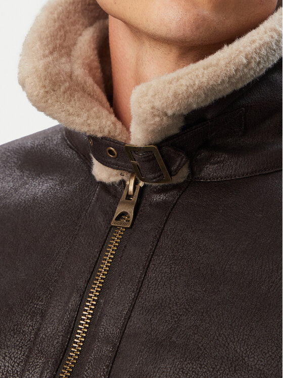 Guess Guess Штучний овчинний тулуб M6BL40 W4152 Чорний Regular Fit