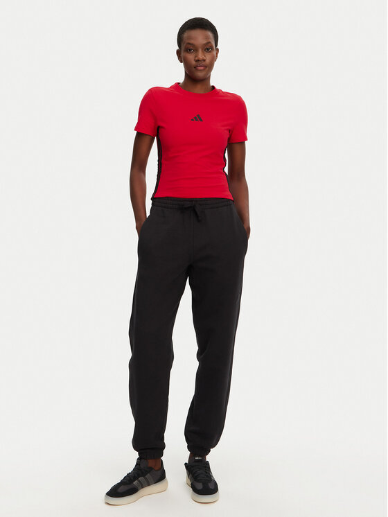 adidas adidas Majica Essentials 3-Stripes JE1242 Rdeča Slim Fit