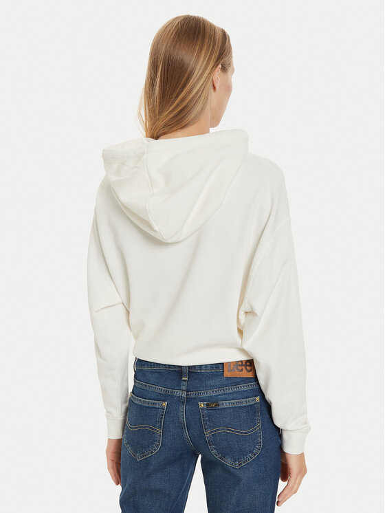 Lee Lee Mikina Essential 112341539 Écru Relaxed Fit