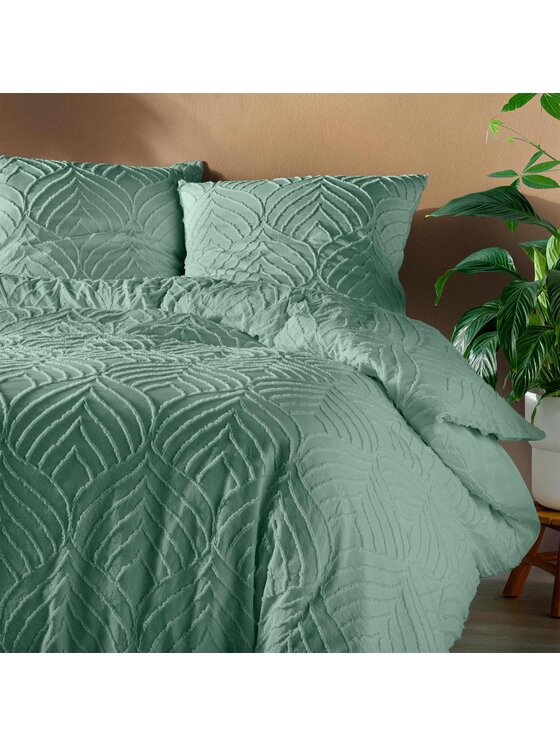 MIAhome MIAhome Komplet pościeli z tuftowanym wzorem 240x220 cm TIPLU zielony Zielony