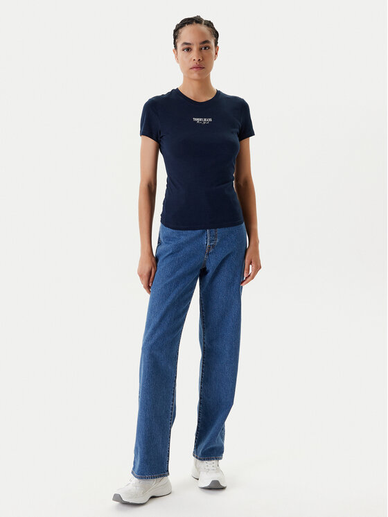 Tommy Jeans Tommy Jeans Marškinėliai Essential DW0DW20913 Tamsiai mėlyna Slim Fit