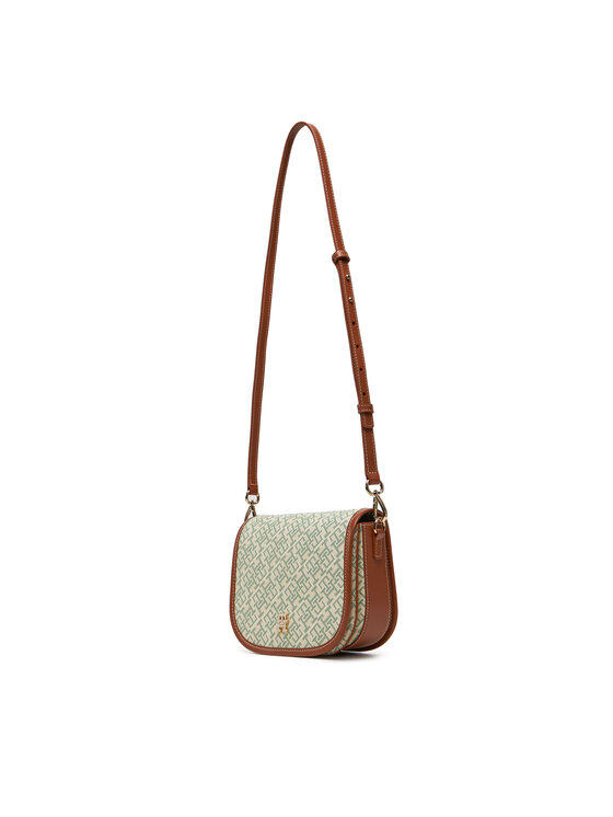 Tommy Hilfiger Tommy Hilfiger Geantă Th Monoplay Leather Saddle Bag AW0AW17414 Verde