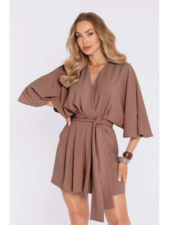 Made of Emotion Made of Emotion Kombinezon M914 Brązowy Relaxed Fit
