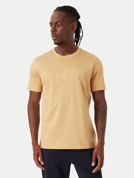 Beverly Hills Polo Club Beverly Hills Polo Club Majica P-FW26M-TS1536 Bež Regular Fit