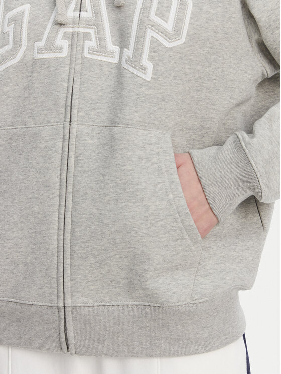 Gap Gap Majica dugih rukava 678782-12 Siva Regular Fit