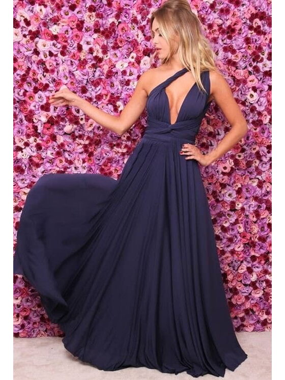 Aurora Aurora Koktejlové šaty multiway Tmavomodrá Feminine Fit