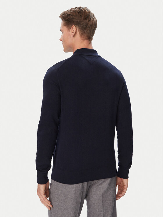 Tommy Hilfiger Tommy Hilfiger Sweter Pima MW0MW36519 Granatowy Regular Fit