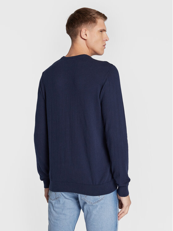 Wrangler Wrangler Sweter Crewneck W8A02P114 112132345 Granatowy Regular Fit