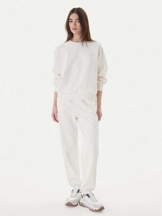 Guess Guess Pantaloni da tuta V5BB23 KCX22 Bianco Regular Fit
