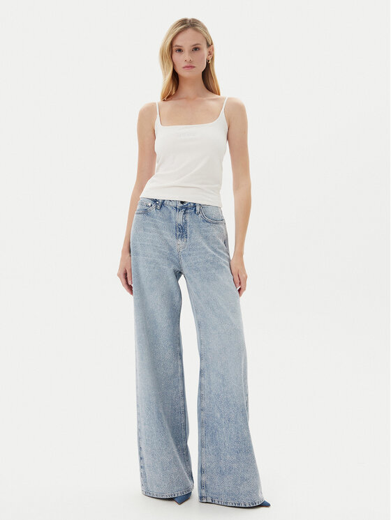 Guess Guess Τζιν W5YA82 D5QKA Μπλε Wide Leg