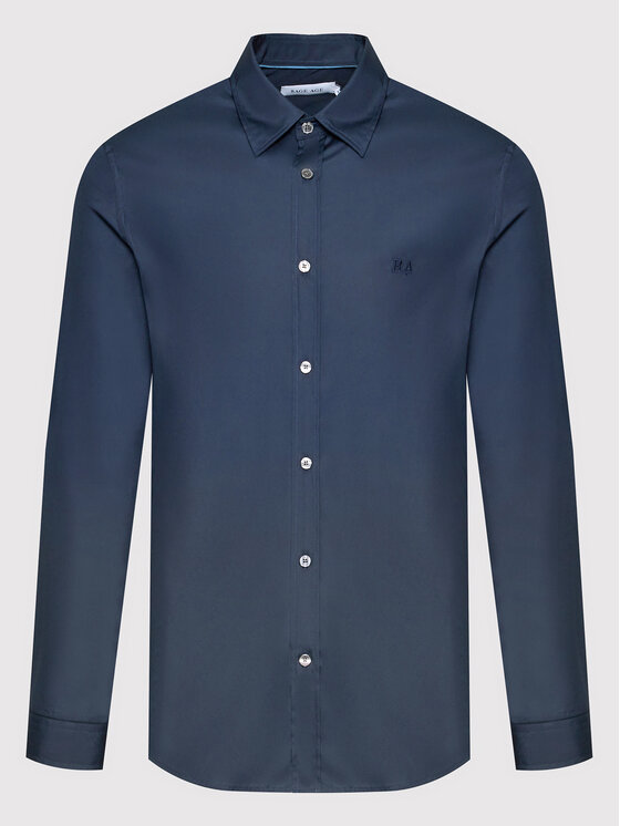 Rage Age Rage Age Marškiniai BlackJack Tamsiai mėlyna Slim Fit