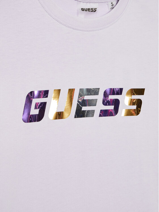 Guess Guess Тишърт Chryssa V2YI04 I3Z11 Виолетов Regular Fit