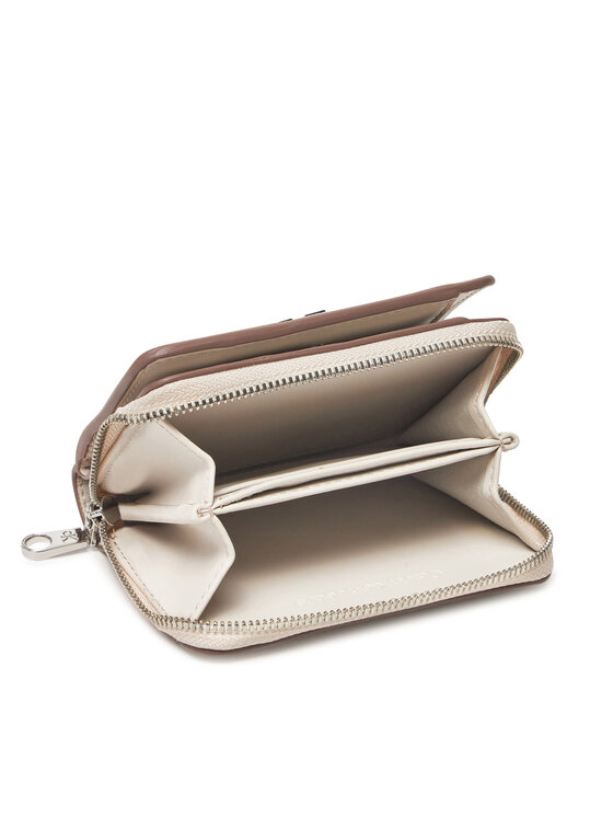 Calvin Klein Jeans Calvin Klein Jeans Sieviešu maks Minimal Monogram Md Zip Around LV04K1009G Écru