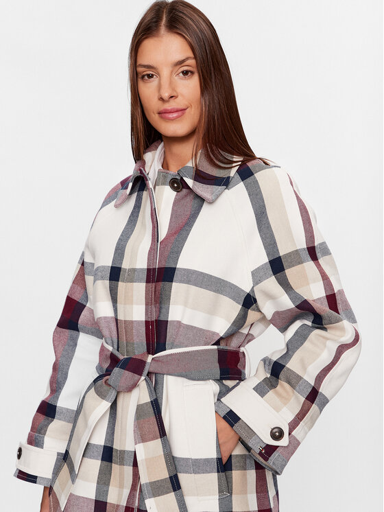 Tommy Hilfiger Tommy Hilfiger Płaszcz przejściowy WW0WW40055 Kolorowy Regular Fit