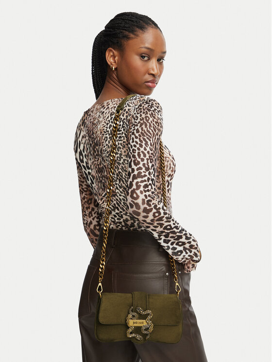 Just Cavalli Torbica Iconic Snakes 81RA4BA7 ZSE74 Zelena