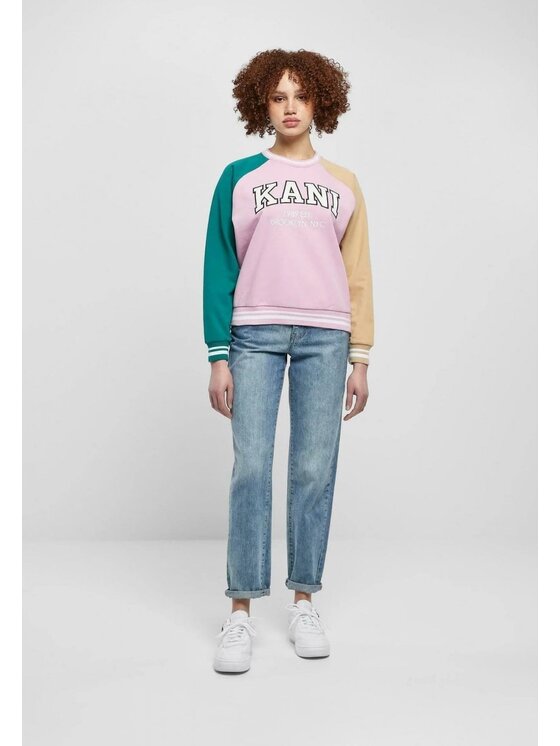 Karl Kani Karl Kani Mikina SERIF BLOCK COLLEGE CREW NECK Farebná Regular Fit