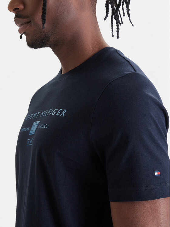 Tommy Hilfiger Tommy Hilfiger Tričko Brand Love MW0MW42365 Tmavomodrá Regular Fit