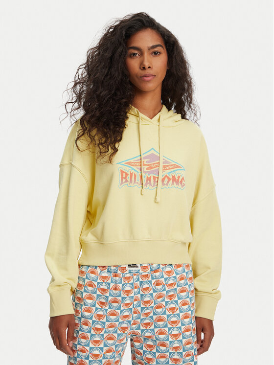 Billabong Billabong Mikina All Time EBJFT00146 Žlutá Boxy Fit