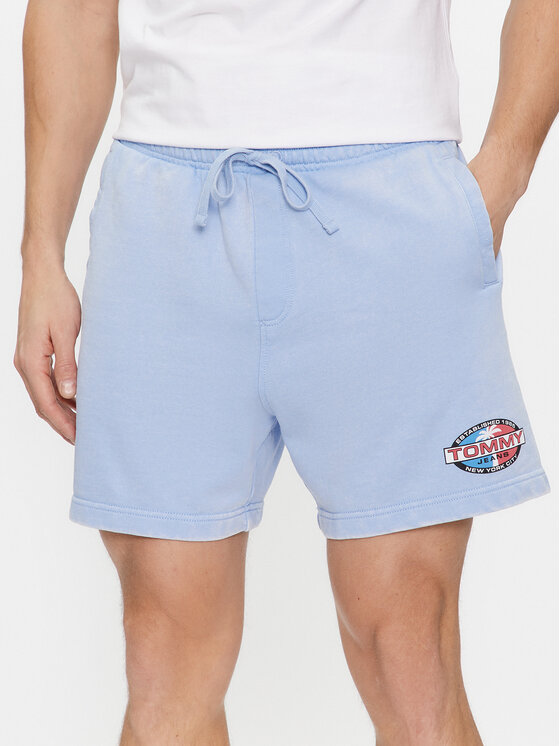 Tommy Jeans Športne Kratke Hlače Tjm Arch Graphic Beach Short Ext DM0DM19167 Modra Regular Fit