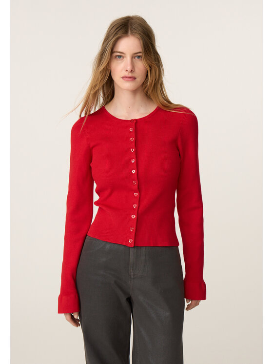 Fabienne Chapot Fabienne Chapot Kardigan 6962-1629-174 Czerwony Regular Fit