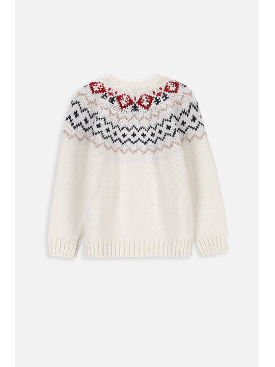 Coccodrillo Coccodrillo Sweter ZC3172102EJG-003 Écru Regular Fit