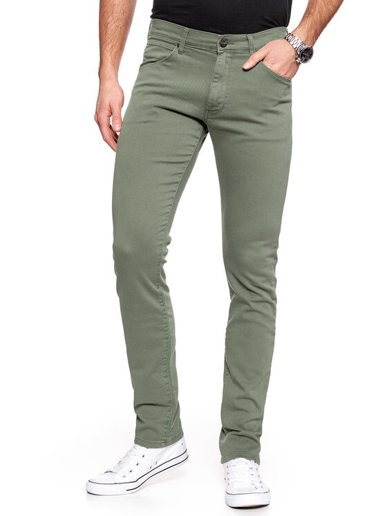Wrangler Wrangler Spodnie materiałowe LARSTON Zielony Slim Fit