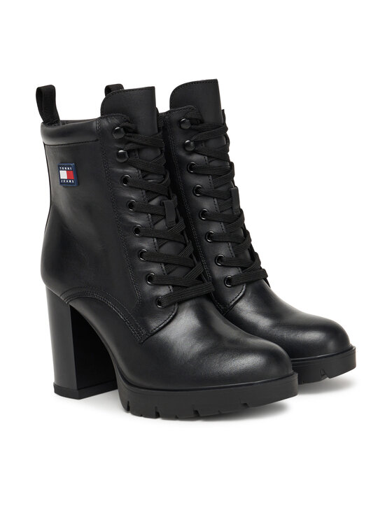 Tommy Jeans Tommy Jeans Kotníková obuv Tjw Lace Up EN0EN02832 Černá