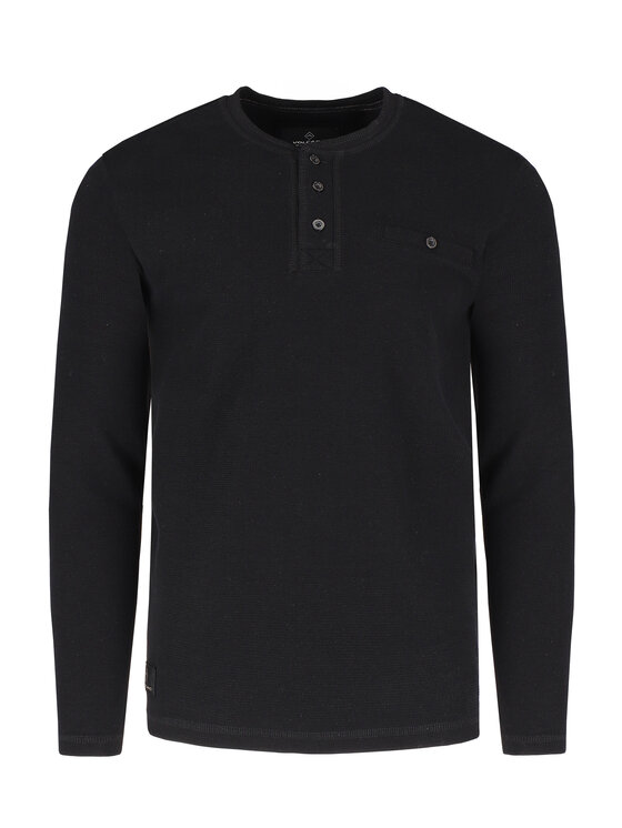 Volcano Volcano Longsleeve L-FENCH Czarny Regular Fit