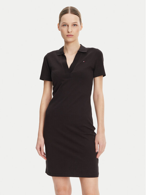 Tommy Hilfiger Tommy Hilfiger Повсякденна сукня WW0WW42567 Чорний Slim Fit