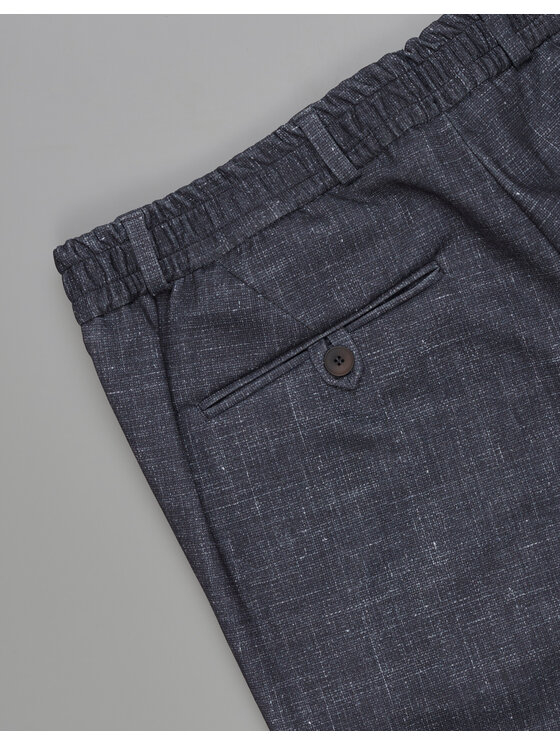 Borgio Borgio Spodnie garniturowe lumarzo Granatowy Slim Fit