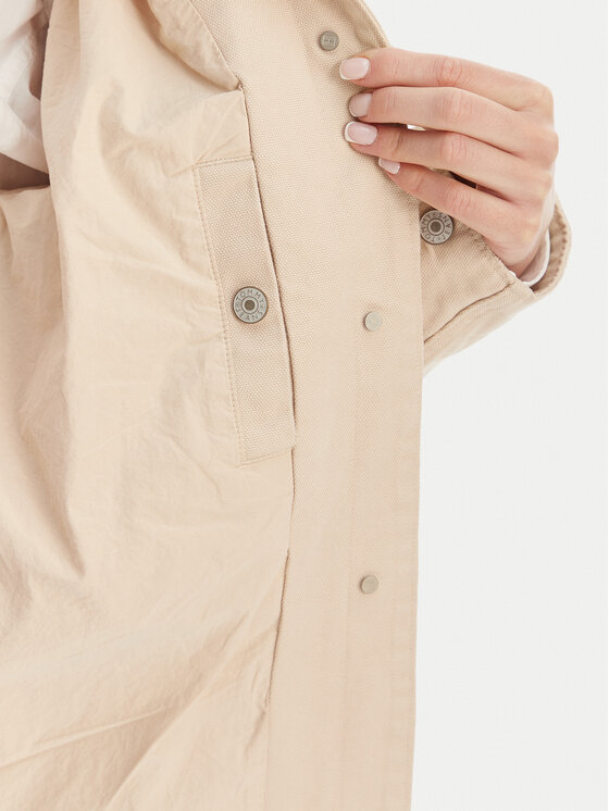 Tommy Jeans Tommy Jeans Marškinių švarkas Distressed Chore DW0DW22599 Smėlio Relaxed Fit