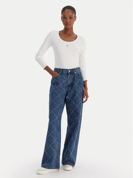 Calvin Klein Jeans Calvin Klein Jeans Džinsai Low Rise Baggy LV047D709G Mėlyna Loose Fit