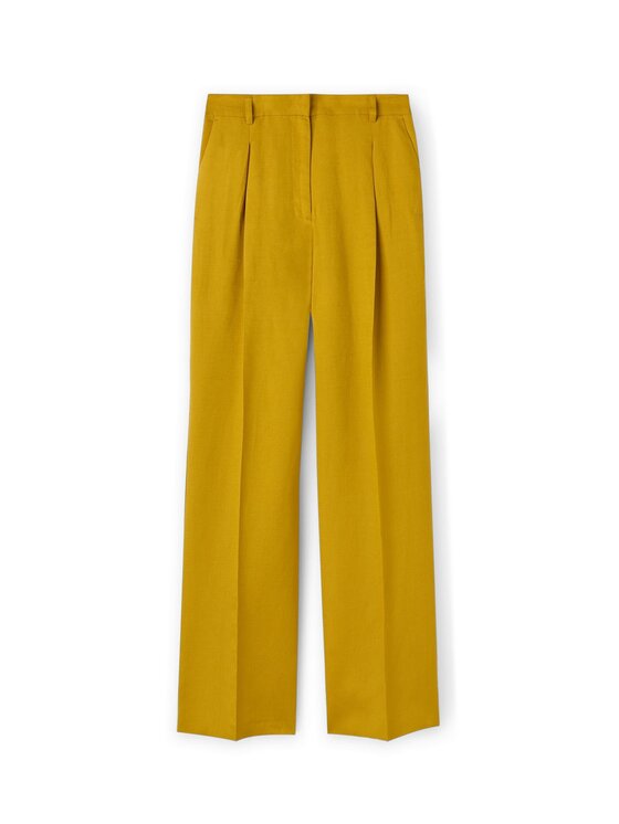 Motivi Motivi Pantaloni di tessuto P192Q203969N028 Giallo Over Fit